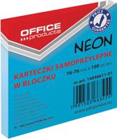 OFFICE products memoblok Neon, ft 76 x 76 mm, 100 vel, neonblauw - thumbnail
