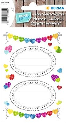 Herma decoratie etiketten 16 x 9 cm papier 6 delig