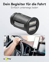 Goobay USB autolader dubbel 12V-24V 2,4A - 9540127 - thumbnail