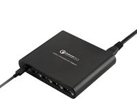 LVSUN LS-Q5U-PD USB-laadstation 80 W 4x USB-A, 1x USB-C USB PD, QC 3.0 Zwart Binnen USB Power Delivery (USB-PD) - thumbnail