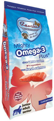 Renske Mighty Omega-3 Plus Cold Pressed vers bereid met zalm hondenvoer 2 x 12 kg Renske Mighty Omega-3 Plus Cold Pressed vers bereid met zalm hondenvoer 2 x 12 kg