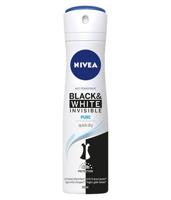 Nivea Black & White Invisible Pure Deodorant Spray - thumbnail