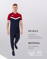 JAKO 6324 Polo Iconic - Marine/Chillrood - 4XL - thumbnail
