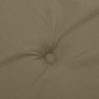 Stoelkussens 6 st lage rug 100x50x4 cm stof gemleerd taupe - thumbnail