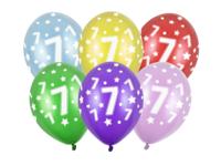 Verjaardag Ballonnen 7 Jaar Metallic Mix (6st) - thumbnail