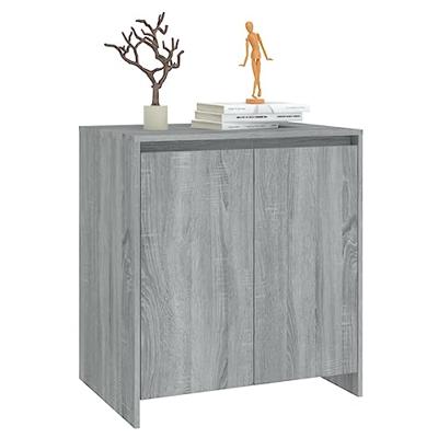 Dressoir 70x41x75 cm bewerkt hout grijs sonoma eikenkleurig