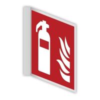 Brandblusser haaks bord - 200 x 200 mm - kunststof - thumbnail