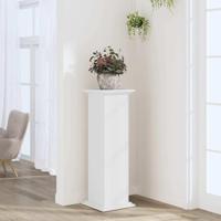 VidaXL Plantenstandaard 33x33x100 cm bewerkt hout wit - thumbnail