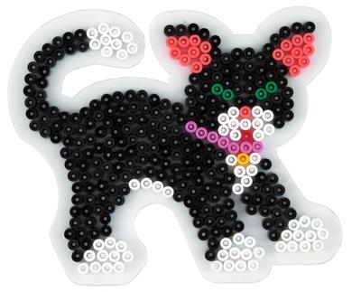 Hama strijkkralen grondplaat kat