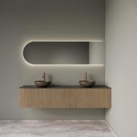 Badkamermeubelset Gliss Design Alluro 180 cm Rechts Mist - thumbnail