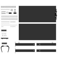 Tuinpoort met slot Zwart 105 x 100 cm Poedergecoat staal - thumbnail