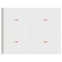 Opbergbedframe met hoofdeinde Wit 160 x 200 cm Bewerkt hout - thumbnail