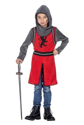 Middeleeuwse ridder rood/grijs