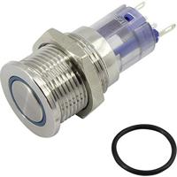 TRU COMPONENTS 1303028 LAS2GQPF-11E/B/12V/S/P Vandalismebestendige druktoets 48 V/DC 2 A 1x uit/(aan) Moment Blauw IP65 1 stuk(s) - thumbnail