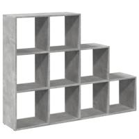 Kamerscherm / boekenkast 3-laags 137,5x29x103,5 cm hout grijs - thumbnail