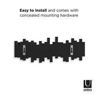 Umbra Sticks handdoekhaak 49x18x3cm Kunststof Zwart 318211-040 - thumbnail