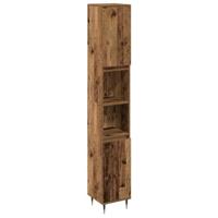 Badkamermeubelset 3 pcs Oud Hout 30 x 30 x 180 cm Bewerkt hout - thumbnail