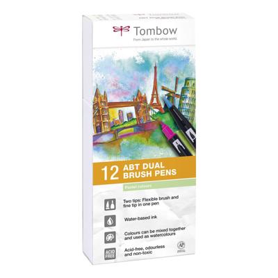 Tombow • brush pen abt dual brush pen set pastel colours 12pcs
