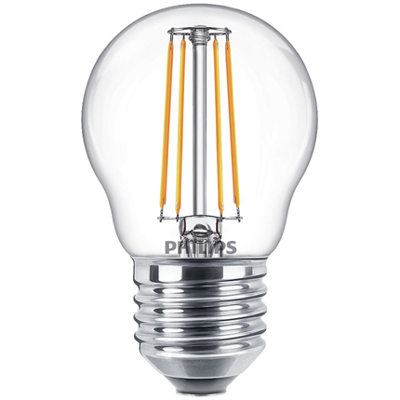 Philips Lighting 76317600 LED-lamp Energielabel F (A - G) E27 Kogel 4.3 W = 40 W Warmwit (Ø x l) 4.5 cm x 8 cm 1 stuk(s)