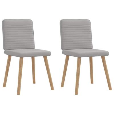 Eetkamerstoelen 2 st stof wolk grijs Eetkamerstoelen 2 st stof wolk grijs