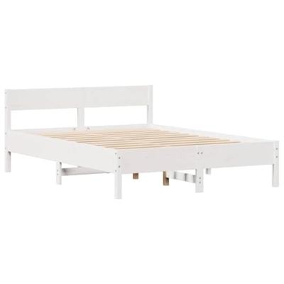 Bedframe zonder matras massief grenenhout wit 120x190 cm