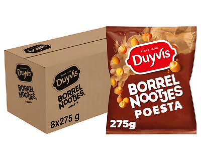 Duyvis - Borrelnootjes Poesta - 8x 275g