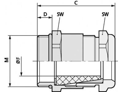 LAPP 52105490 Wartel M20 Messing Messing 25 stuk(s)