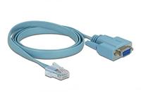 Delock 63341 VGA / RJ45 Adapter [1x D-sub bus 9-polig - 1x RJ45-stekker] Blauw 1.00 m - thumbnail