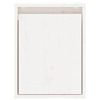 Wandkasten 2 st 30x30x40 cm massief grenenhout wit