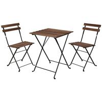 Bistroset Valance 3-delig Zwart - thumbnail