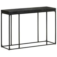 Wandtafel 110x35x76 cm massief acaciahout en mangohout zwart - thumbnail