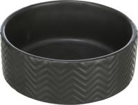 TRIXIE VOERBAK / DRINKBAK WAVE KERAMIEK GRIJS 13 CM 400 ML - thumbnail