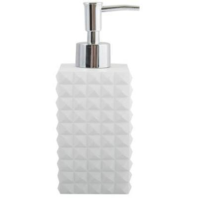 MSV Zeeppompje|dispenser - Kubik - kunststeen - wit- 7 x 17 cm MSV Zeeppompje|dispenser - Kubik - kunststeen - wit- 7 x 17 cm