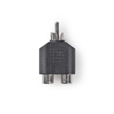 Subwoofer-Adapter | RCA Male - 2x RCA Female | Zwart