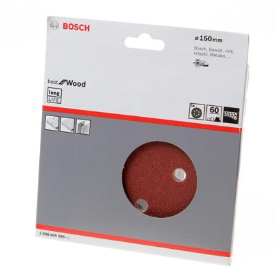 Bosch Accessoires Expert C470 schuurpapier voor excenterschuurmachines 150 mm, 6 gaten, K60 5-delig - 2608900814