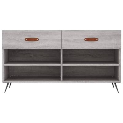 Schoenenbank 102x35x55 cm bewerkt hout grijs sonoma eikenkleur
