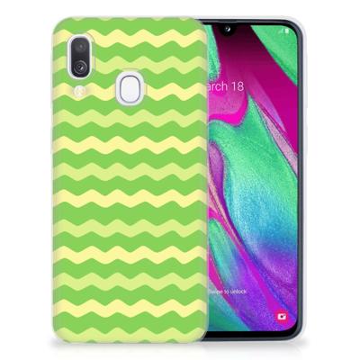 Samsung Galaxy A40 | TPU bumper | Waves Green