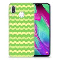 Samsung Galaxy A40 | TPU bumper | Waves Green - thumbnail