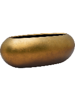 Baq Metallic Silver leaf Boat matt honey, 56x23x20cm - thumbnail