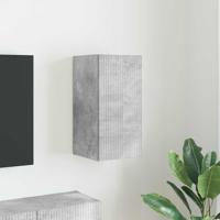 TV Wandkast Wandgemonteerd Beton 30 x 31 x 60 cm Bewerkt hout - thumbnail