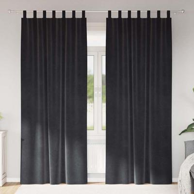 VidaXL Verduisterende gordijnen 2 pcs donkergrijs 140 x 260 cm fluweel