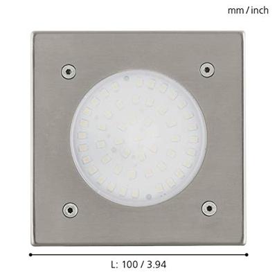 Eglo GrondinbouwspotLamedo vierkant RVS - 93481