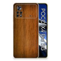 Xiaomi Poco X4 Pro 5G | Bumper Hoesje | Donker Hout - thumbnail