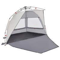 VidaXL Strandtent 2-persoons waterdicht snelontgrendeling grijs - thumbnail