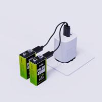 Verico Oplaadbare 9V batterij (blok) LoopEnergy USB-C Li-ion 7.4 V 500 mAh 2 stuk(s) - thumbnail