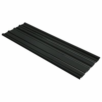 VidaXL 12 st dakpanelen gegalvaniseerd staal antracietkleurig