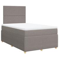 Boxspring met matras stof taupe 120x190 cm - thumbnail