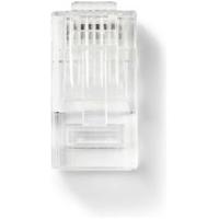 Nedis RJ45-Connector | RJ45 Pass Through | Solid UTP CAT5 | Recht | Verguld | 10 Stuks | PVC | Transparant | Doos - CCGB89330TP - thumbnail