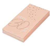 Servetten 30 Jaar Elegant Blush (10st) - thumbnail