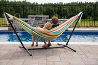 Vivere Combo Dubbele Polyester Hangmat met Standaard Ciao - thumbnail
